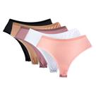 Kit 5 Calcinhas Fio Dental Duplo em Microfibra Lingerie Empina Bumbum