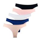 Kit 5 Calcinhas Fio Dental Try Basics Algodão Cotton Básica Lisa Moda Lingerie