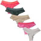 Kit 5 Calcinhas Fio Duplo Fristyle Microfibra Renda Frontal