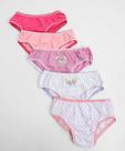 Kit 5 Calcinhas Infantil Stitch Tam 2 a 12 Rosa-67085