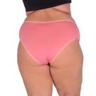 Kit 5 Calcinhas Plus Size Tanga Cós Alto Microfibra Lisboa Forro Algodão Dupla Camada