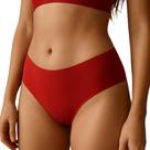 Kit 5 Calcinhas Sem Costura Lateral Larga Forrada Elástica Lingerie Feminina Confortável Discreta
