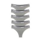 Kit 5 Calcinhas Tanga Cotton Algodão Confortável com Elástico Try Basics