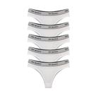 Kit 5 Calcinhas Tanga Cotton Algodão Confortável com Elástico Try Basics