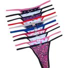 kit 5 Calcinhas Tanga Fio Dental Ana Estampada Colorida