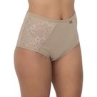 Kit 5 Calçola de Algodão Calcinha Feminina Cotton Plus Size Cintura Alta Senhora Cós Alto