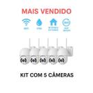 KIT 5 Câmera IP Externa / interna Full HD Visão Noturna e Controle por App