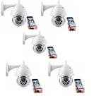 kit 5 Câmera Ip Externa Speed Dome Wifi Auto Tracking Ip66 Ptz