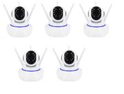 kit 5 Câmera IP Wifi 720P Robo C/ Áudio Grava CartãoSD Atacado Revenda Barato