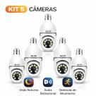 KIT 5 Câmera Lâmpada WiFi Full HD 1080p Inteligente com Rotação 355 Graus Visão Noturna Áudio Bidirecional e Alerta