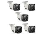 Kit 5 Câmeras Bullet Hd 720p 1Mp lente 2,8mm