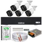Kit 5 Câmeras Coloridas a noite Dvr Intelbras 1008c C/Hd 500gb