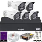 Kit 5 Câmeras Full Color C/Áudio Dvr Intelbras 8ch 1TB Purple