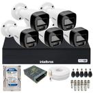 Kit 5 Câmeras Imagem Coloridas 1120b Full Color Intelbras Dvr Intelbras 08 Canais 1108-c Acompanha Hd 500gb