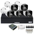 Kit 5 Câmeras Imagem Coloridas 1120b Full Color Intelbras Dvr Intelbras 08 Canais 1108-c S/Hd