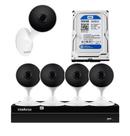 Kit 5 Câmeras IMX Full Hd Wifi Com Hd 500gb E Nvd 1408