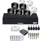 Kit 5 Câmeras Intelbras 1120b Full Color, Dvr 8ch Mhdx 1008c Sem Hd