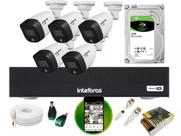 Kit 5 Câmeras Intelbras Fullcolor 1220 Dvr Intelbras Mhdx 3008-C + hd 2TB