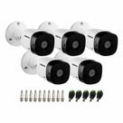 Kit 5 Câmeras Intelbras VHL 1120 Bullet HDCVI Lite, HD 720p, Lente 3.6mm, Visão Noturna 20m, IP66 + Conectores