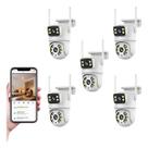 Kit 5 Câmeras IP Externa WiFi 360 Dual Lens 6MP Detecção Movimento Visão Noturna