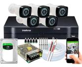 Kit 5 Cameras Segurança Dvr Intelbras Full Hd 8ch C/Hd 500GB
