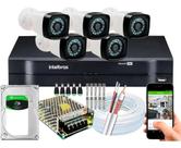 Kit 5 Cameras Segurança Dvr Intelbras Full Hd 8ch full hd c/hd