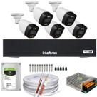 Kit 5 Câmeras Segurança FullColor Visão Noturna Colorida 1080p 2.8mm Dvr Intelbras 1tb