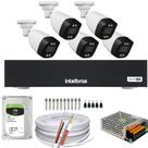 Kit 5 Câmeras Segurança Imagem Colorida a Noite 1080p Full Hd 2.8mm Dvr Intelbras 1tb
