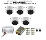 Kit 5 Câmeras Segurança VHC 1120D Hd 720 bullet Intelbras + cabos conectores