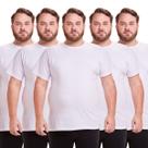 Kit 5 Camisa Masculina Básica Plus Size