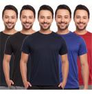 Kit 5 Camisas Básicas Masculina Dry Fit Lisa Tradicional