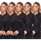 Kit 5 Camisas Feminina Camiseta Térmica Proteção Solar Uv