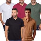 Kit 5 Camisas Gola Polo Masculina Blusa Slim Atacado Kit 5 Camisas Gola Polo Masculina Blusa Slim Atacado