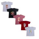 Kit 5 Camiseta Babylook Meninas Atacado Revenda Algodão Qualidade