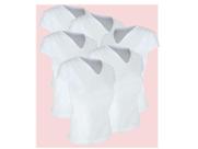 Kit 5 Camiseta Feminina Lisa Adulto Algodão Branca
