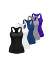 Kit 5 Camiseta Feminina Regata Dry Fit Nadador UV Kit 5 Camiseta Feminina Regata Dry Fit Nadador UV
