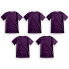 Kit 5 Camiseta Lisa Malha 100% Algodão Premium Unissex