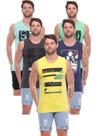 Kit 5 Camiseta Regata Masculina Surf Moda Praia