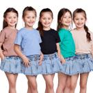 Kit 5 Camisetas Básica Infantil Algodão Kit 5 Camisetas Básica Infantil Algodão