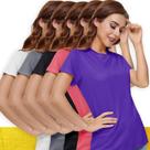 Kit 5 Camisetas Blusa Academia Fitness Feminina POLIAMIDA 1071