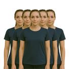 Kit 5 Camisetas Feminina Básica Dry Fit Lisa Tradicional