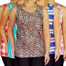 Kit 5 Camisetas Femininas Regatas Básicas Estampas Sortidas Suplex Light Pp ao Plus Size