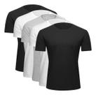 Kit 5 Camisetas FMF Masculinas Básicas Cores Neutras Algodão