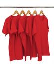 Kit 5 Camisetas Lisa Masculino Manga Curta 100% Poliéster Cor Vermelho