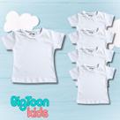 KIT 5 Camisetas Manga Curta De Algodão Bebê Menino Menina