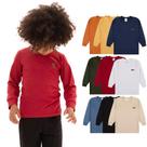 Kit 5 Camisetas Manga Longa Infantil Bebê Menino Básica Lisa camisetas para bebê conforto manga longa