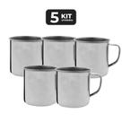 Kit 5 caneca de inox com alca 310ml Kit 5 caneca de inox com alca 310ml