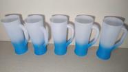 Kit 5 Canecas Slim para Transfer Laser Cor Azul Degrade
