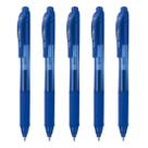 Kit 5 Caneta Gel EnerGel Rt Retratil Azul 0,7MM PENTEL