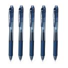 Kit 5 Caneta Gel PENTEL Energel X RT Retrátil 0.5mm Azul Petroleo Pentel
